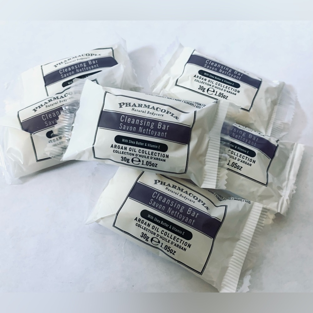6 - Pharmacopia Cleansing Bar Soap Argan Oil Shea Butter Vitamin E 1.05 Oz